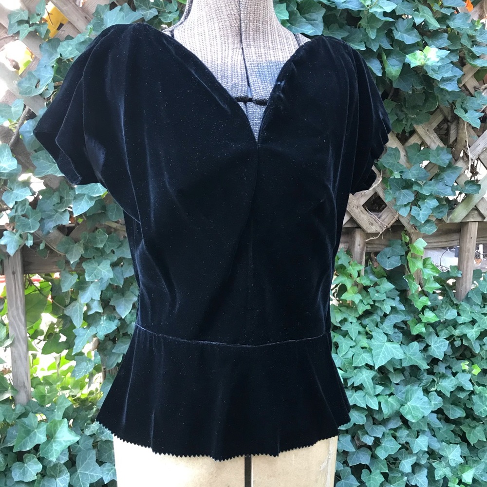 1940’s Velvet Bardot Top